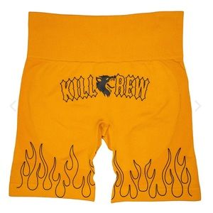 Orange & Black Kill Crew Biker Shorts